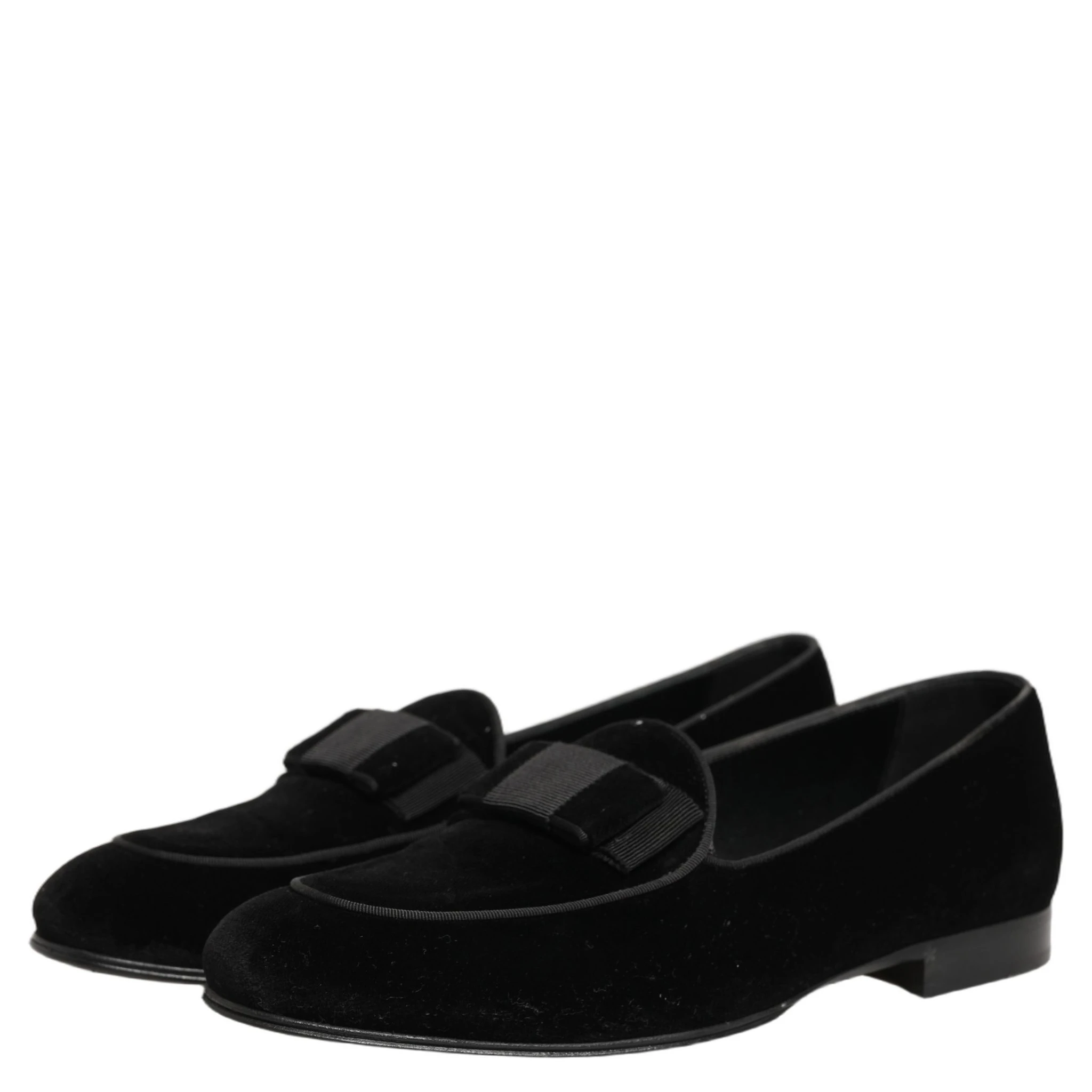 Black Velvet Loafers Formal Men Dress Shoes