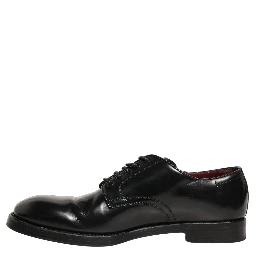 Black Leather Derby Dress Men Formal Shoes