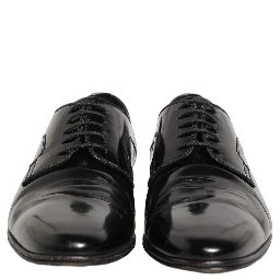 Black Leather Men Derby Dress Formal Shoes