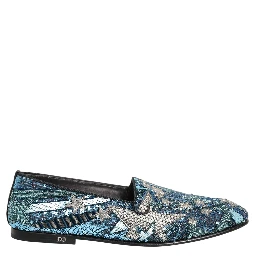 Multicolor Embroidered Sequin Loafers Shoes