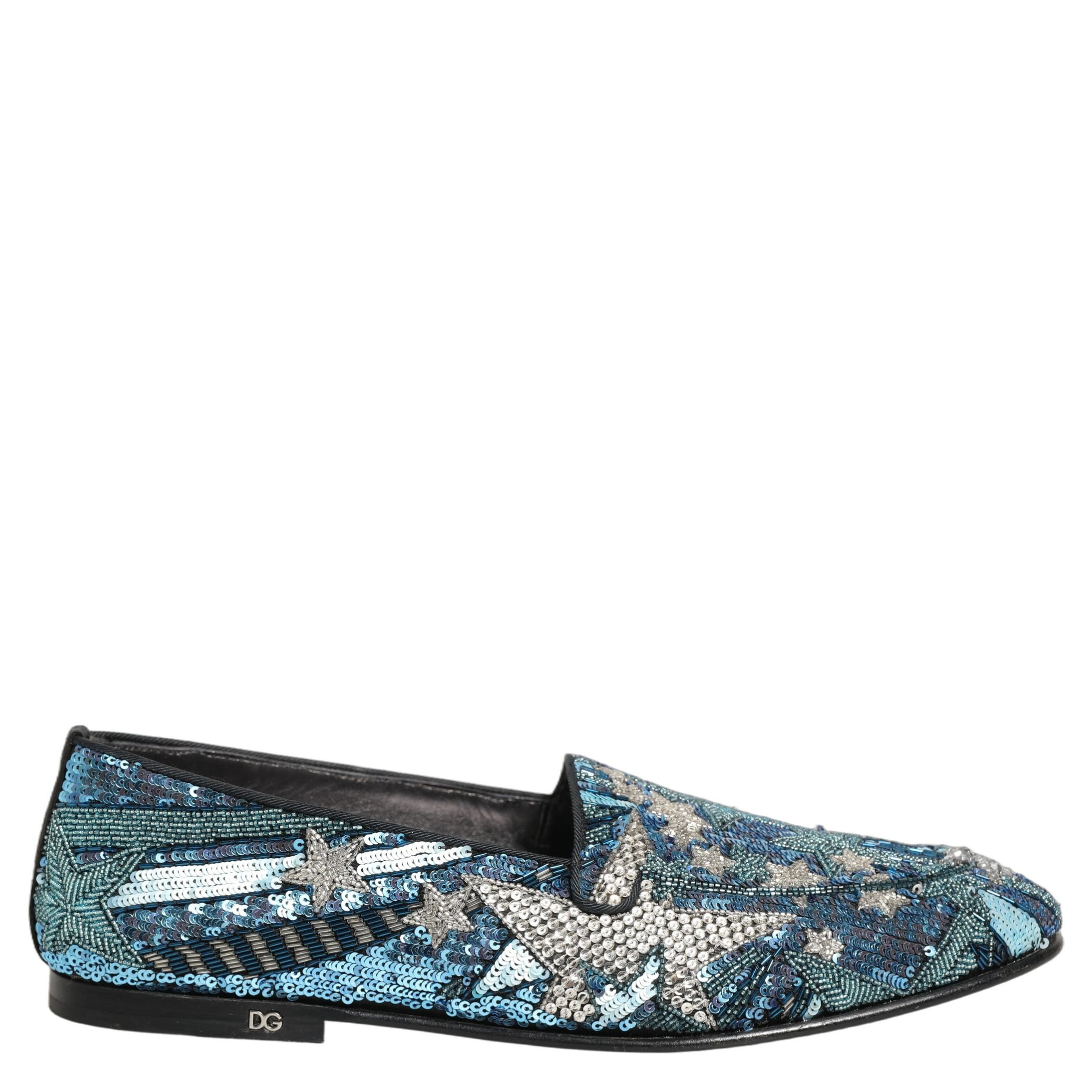 Multicolor Embroidered Sequin Loafers Shoes