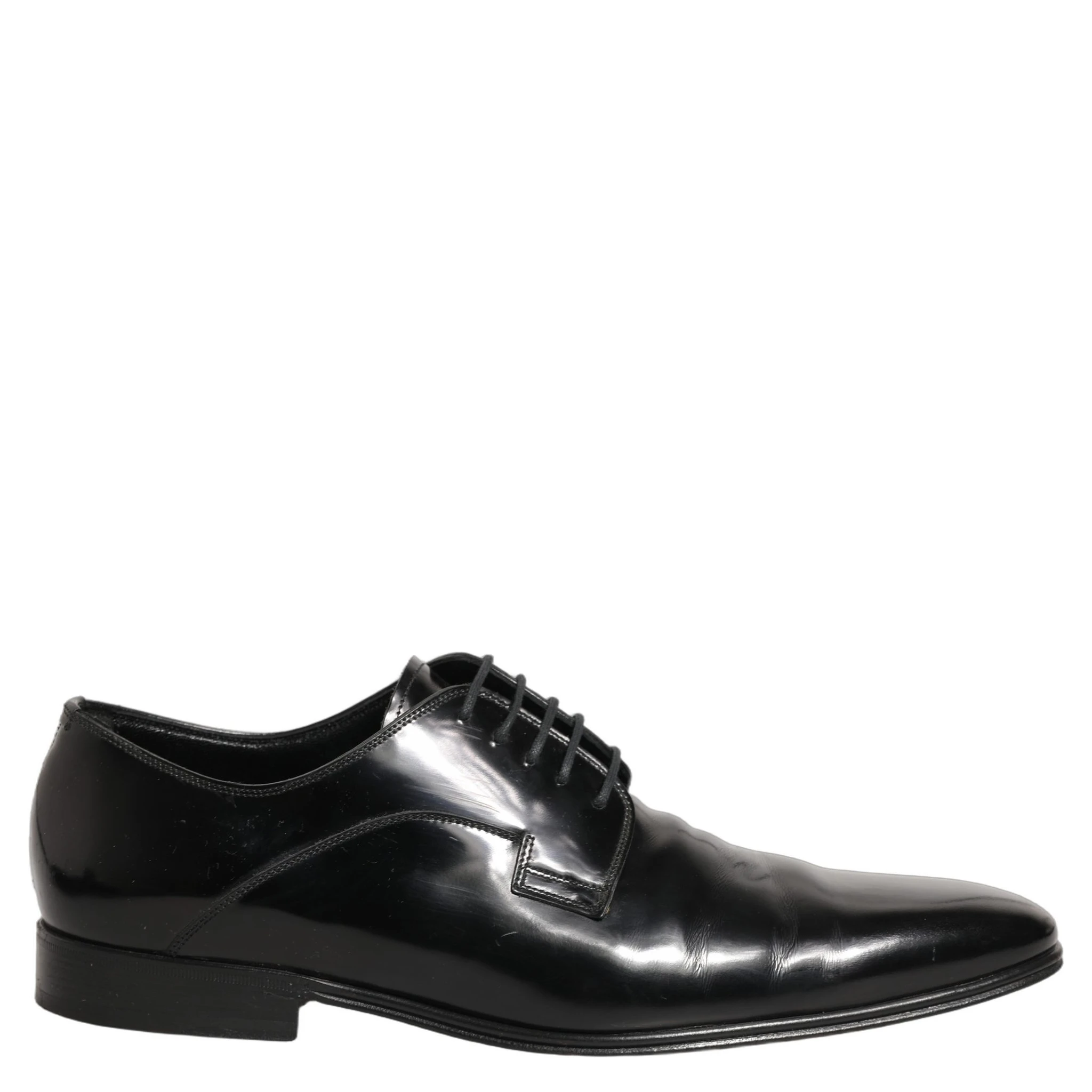 Black Leather Men Derby Dress Formal Shoes
