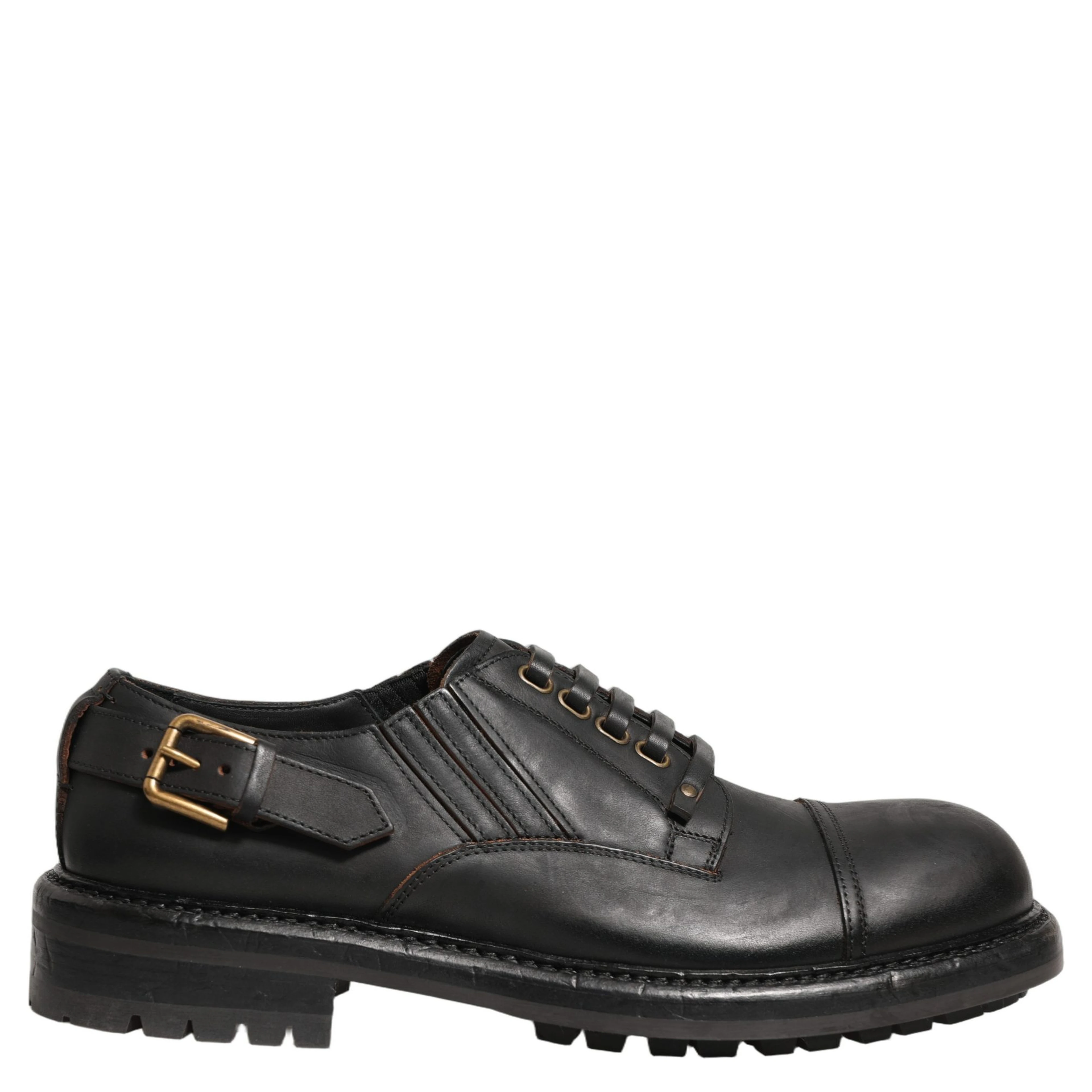 Dress Black Leather Lace Up Derby Men Shoes