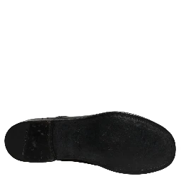 Black Leather Men Derby Dress Formal Shoes