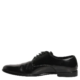 Black Leather Men Derby Dress Formal Shoes