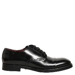 Black Leather Derby Dress Men Formal Shoes