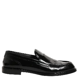 Black Leather Formal Men Dress Loafers Shoes