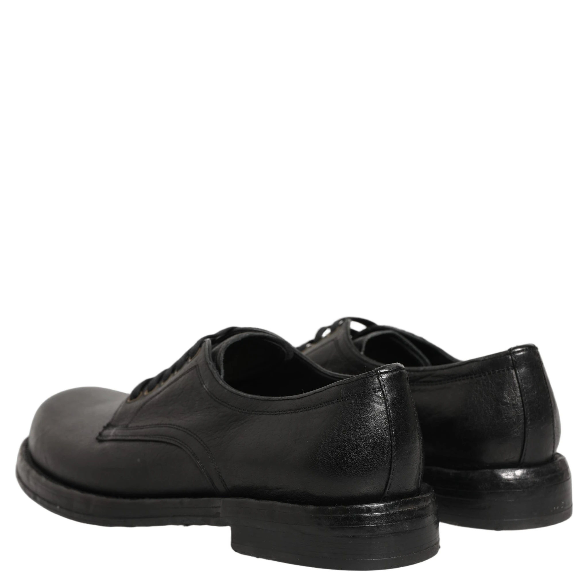 Black Leather Lace Up Derby Dress Men Shoes