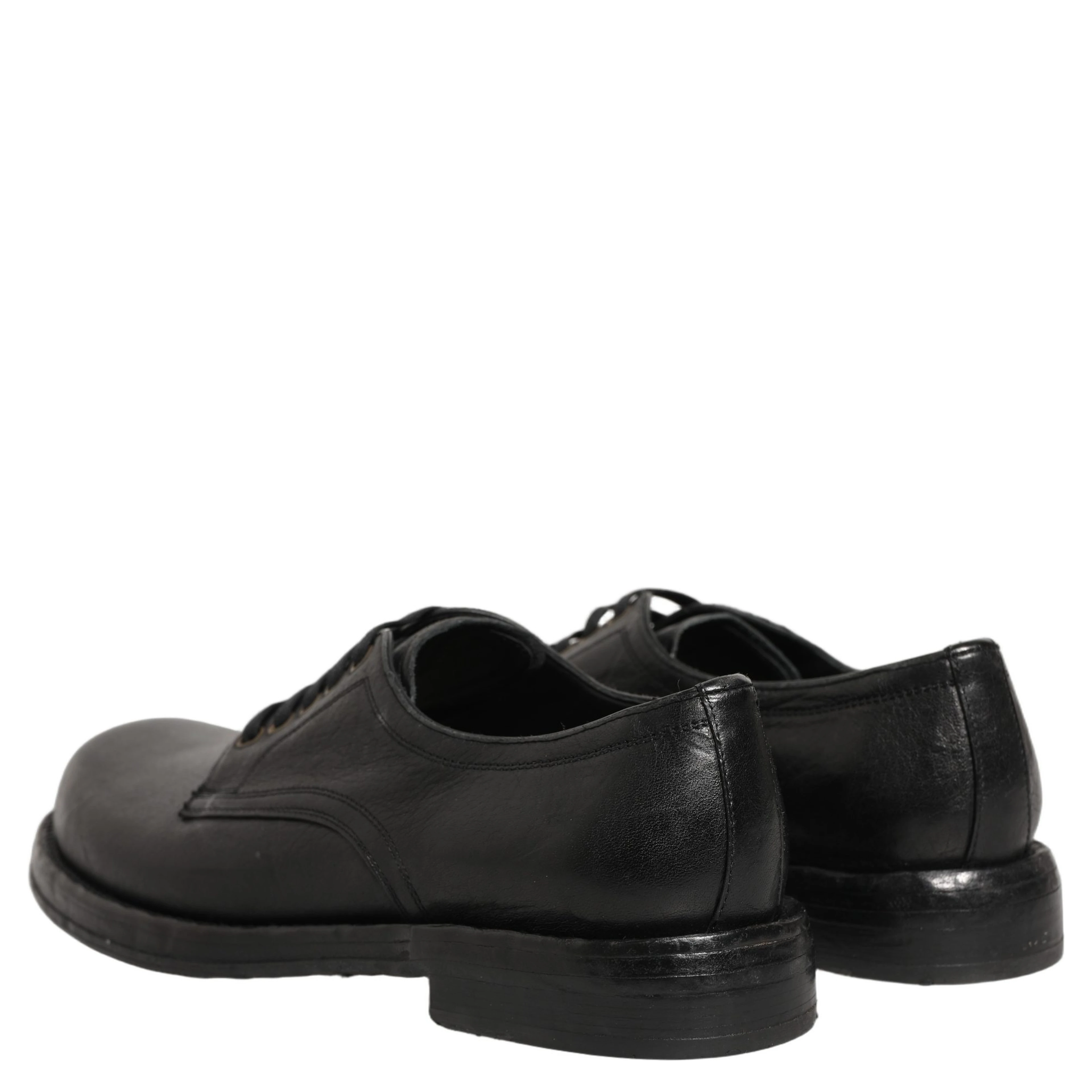 Black Leather Lace Up Derby Dress Men Shoes