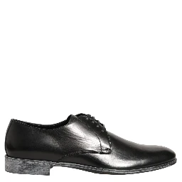 Dress Black Leather Lace Up Derby Men Shoes