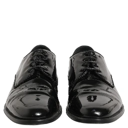 Black Leather Men Derby Dress Formal Shoes