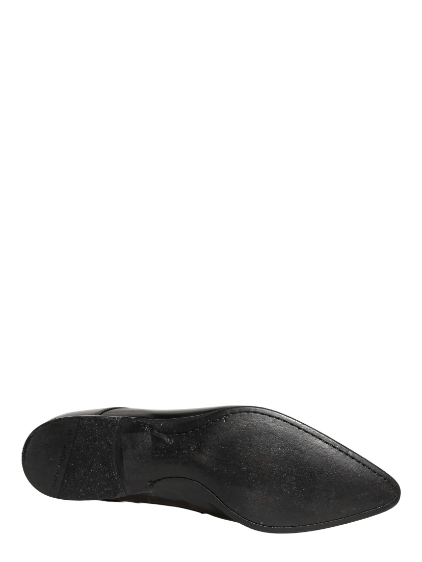 Black Leather Derby Dress Men Formal Shoes