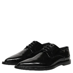 Black Leather Men Derby Dress Formal Shoes