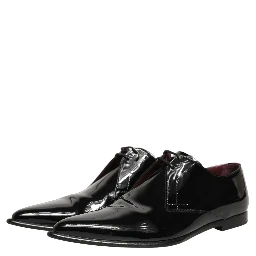 Black Leather Men Derby Dress Formal Shoes