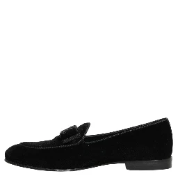 Black Velvet Loafers Formal Men Dress Shoes