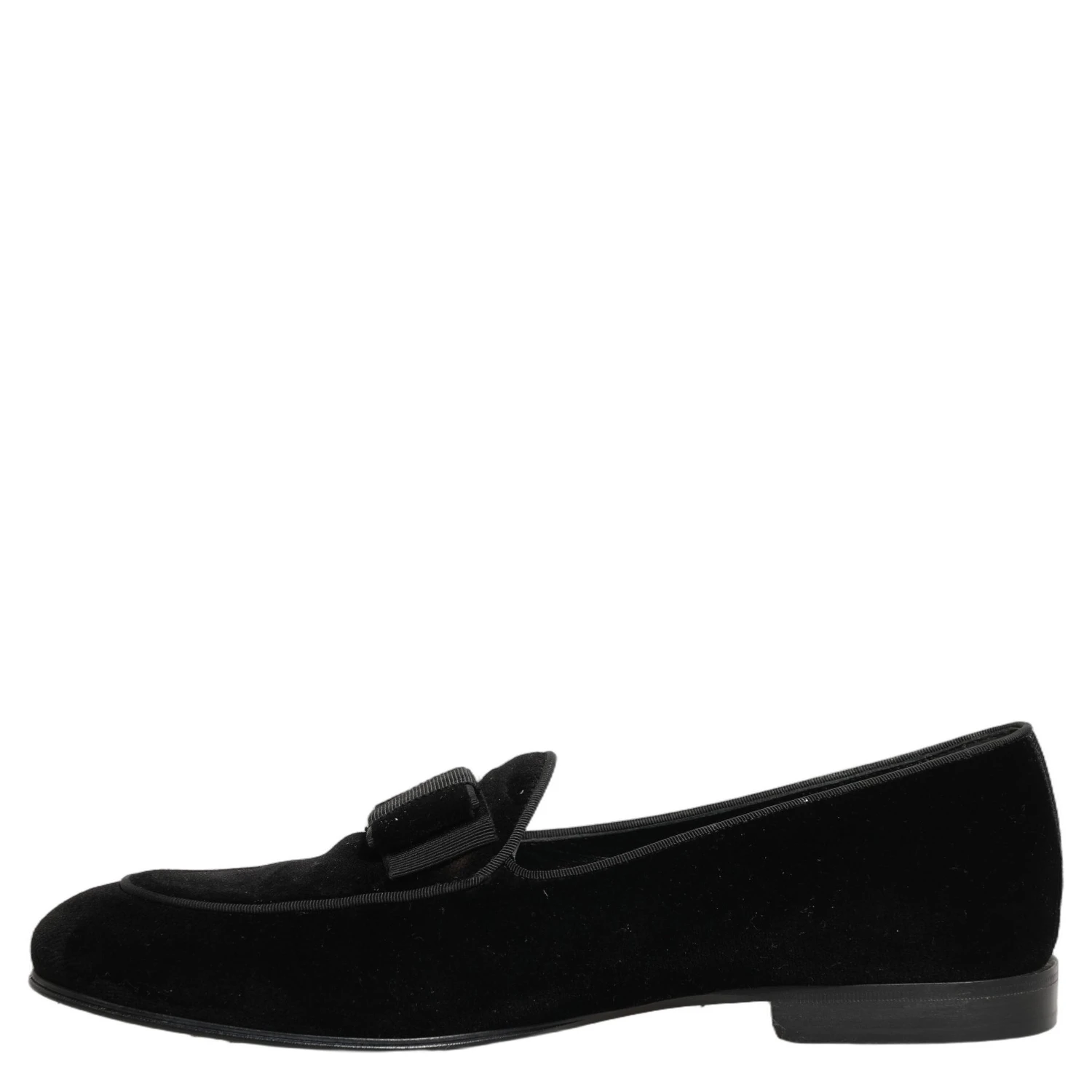 Black Velvet Loafers Formal Men Dress Shoes