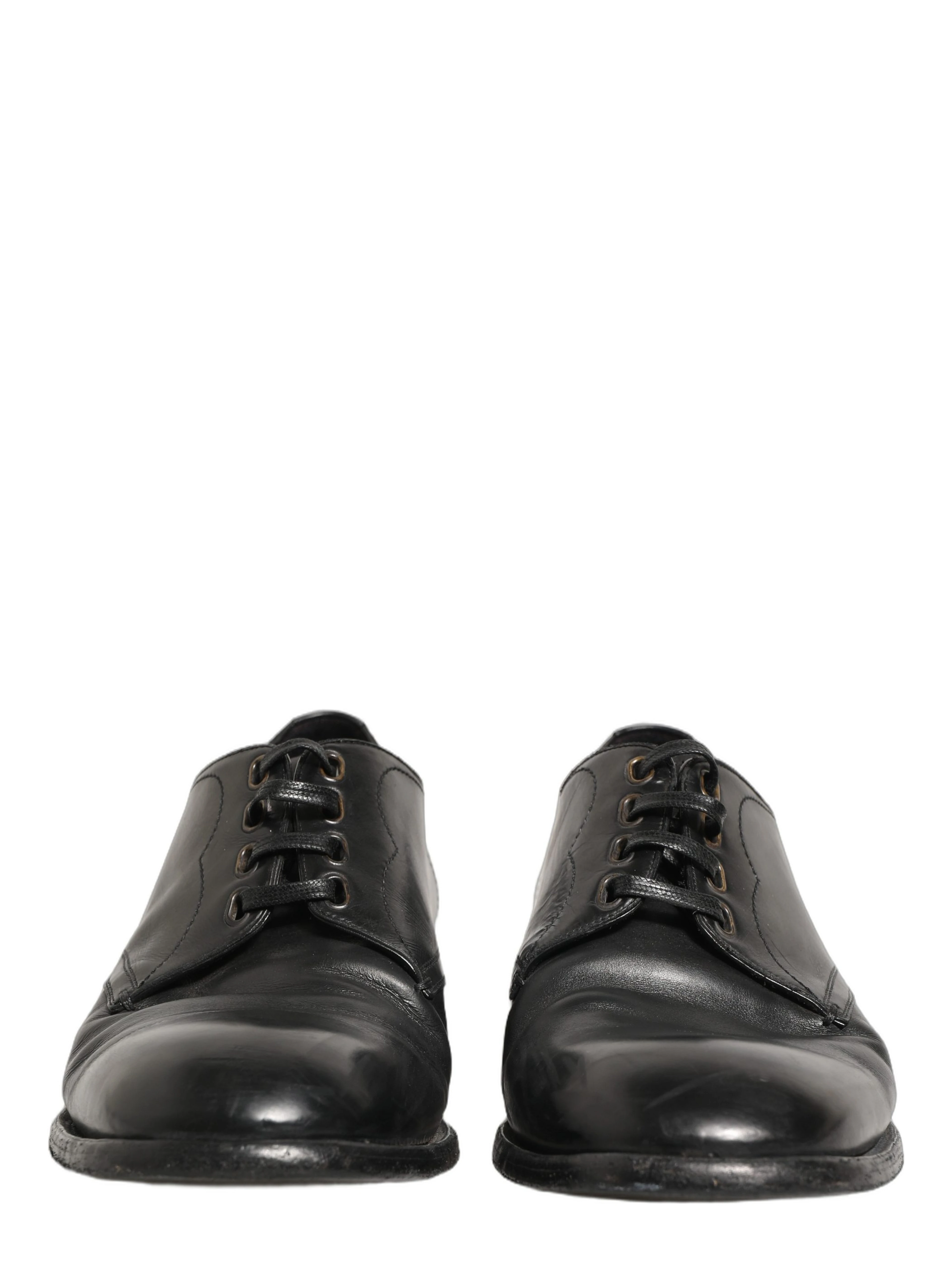 Black Leather Derby Dress Men Formal Shoes