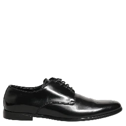Black Leather Men Derby Dress Formal Shoes