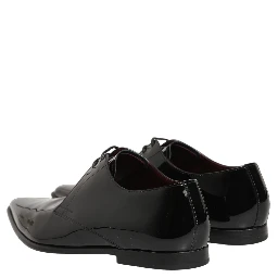 Black Leather Men Derby Dress Formal Shoes