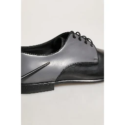 Black Leather Men Derby Dress Formal Shoes