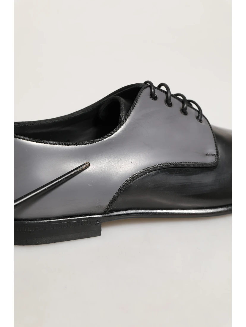 Black Leather Men Derby Dress Formal Shoes