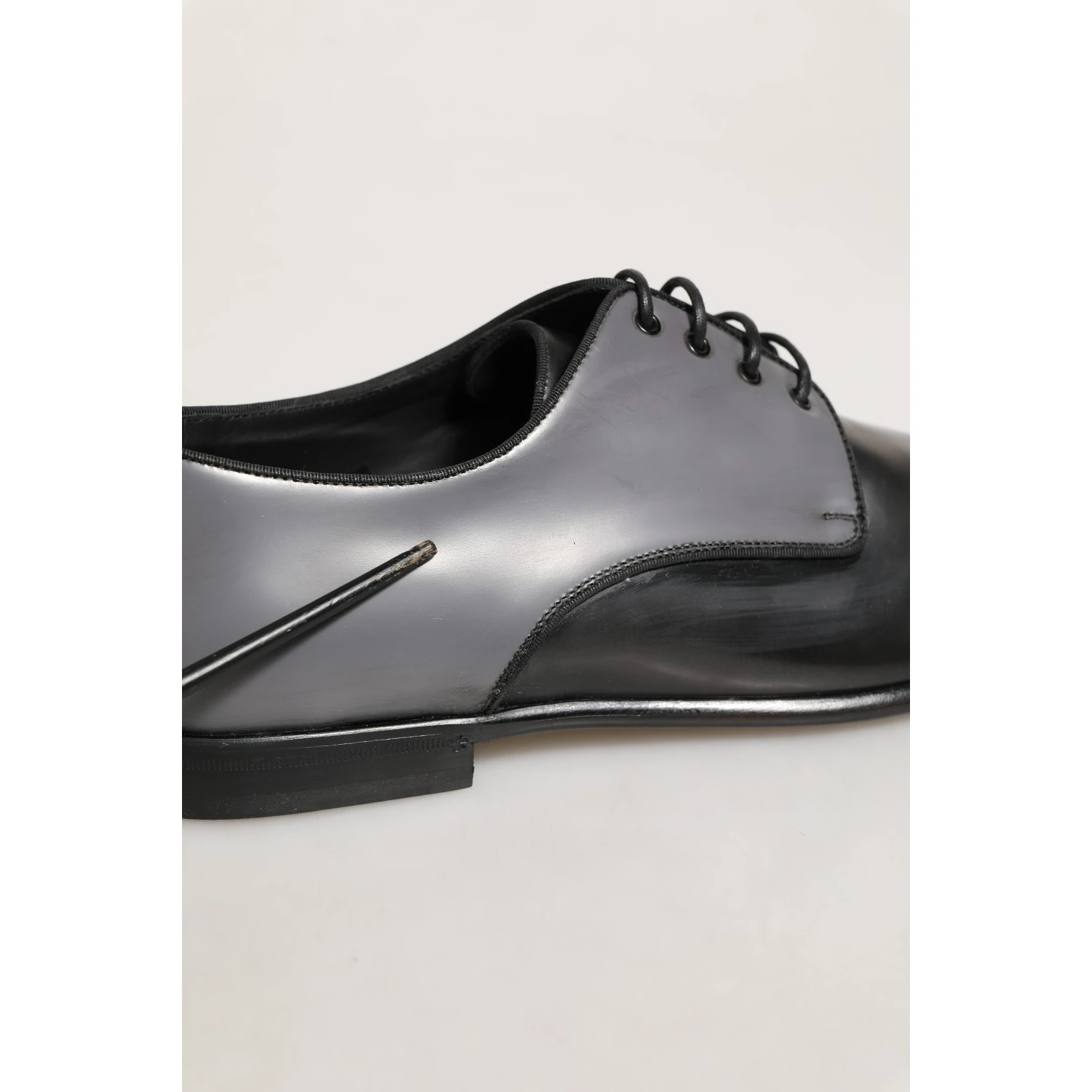 Black Leather Men Derby Dress Formal Shoes