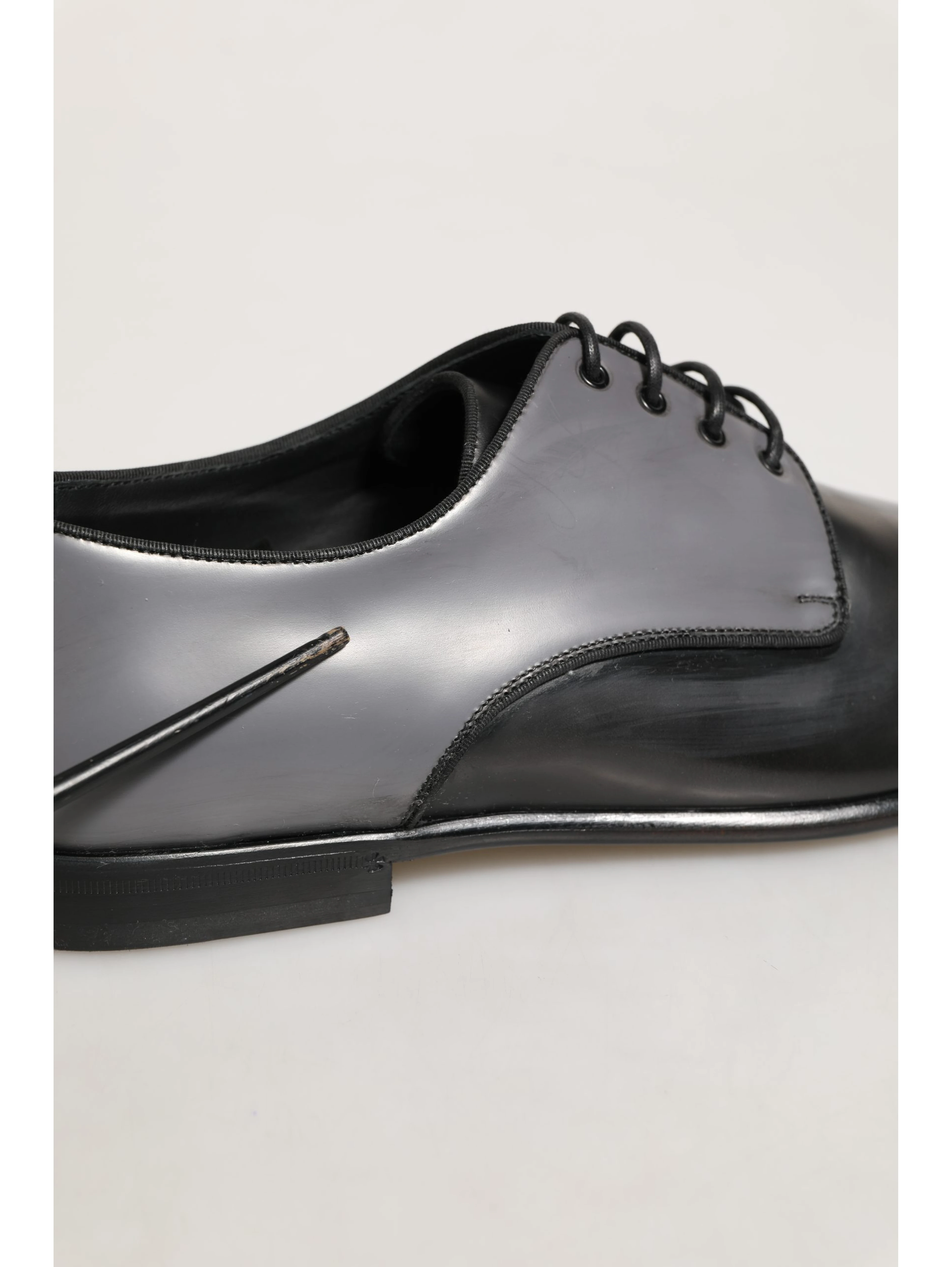 Black Leather Men Derby Dress Formal Shoes