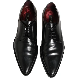Black Leather Men Derby Dress Formal Shoes