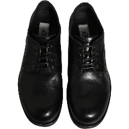 Black Leather Men Derby Dress Formal Shoes