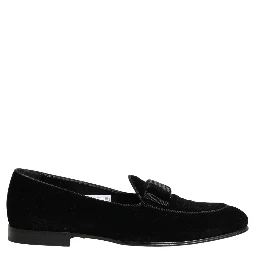 Black Velvet Loafers Formal Men Dress Shoes