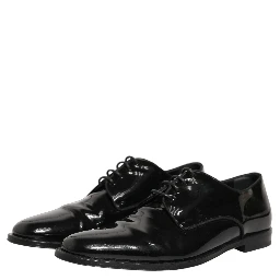 Black Leather Men Derby Dress Formal Shoes