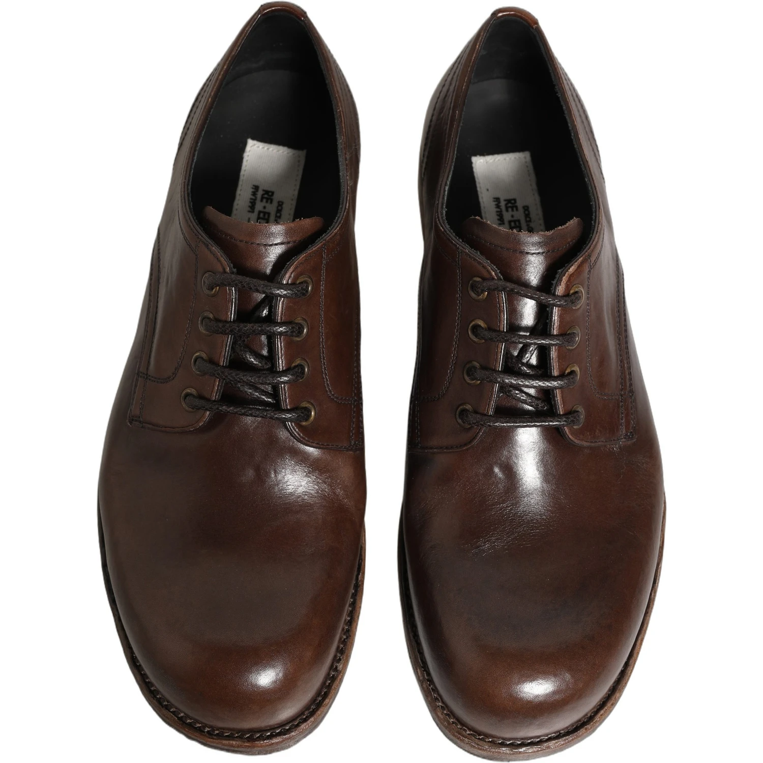 Brown Leather Derby Dress Men Formal Shoes