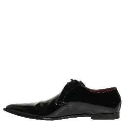 Black Leather Men Derby Dress Formal Shoes