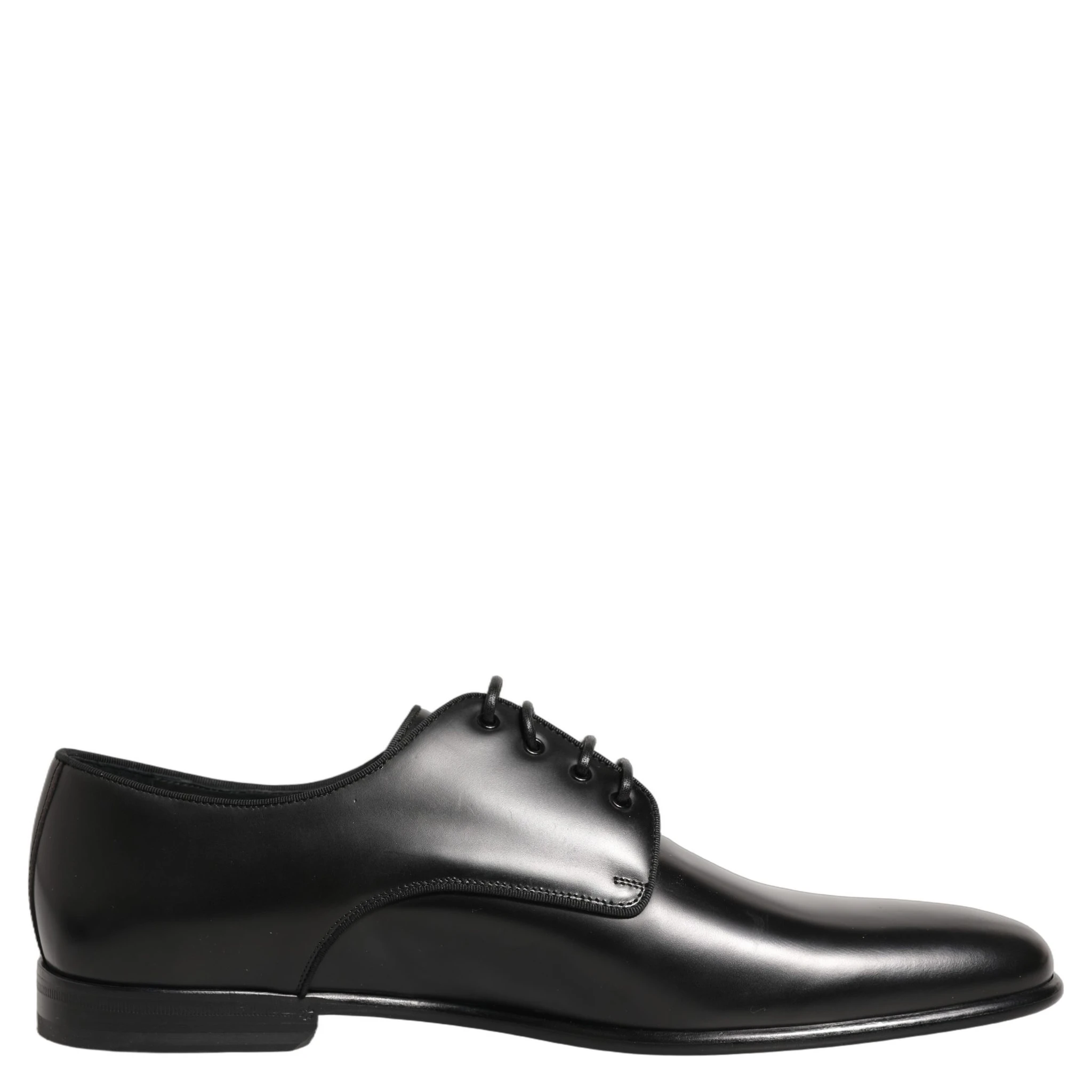Black Leather Men Derby Dress Formal Shoes