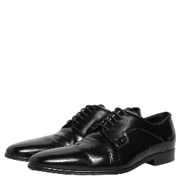 Black Leather Men Derby Dress Formal Shoes