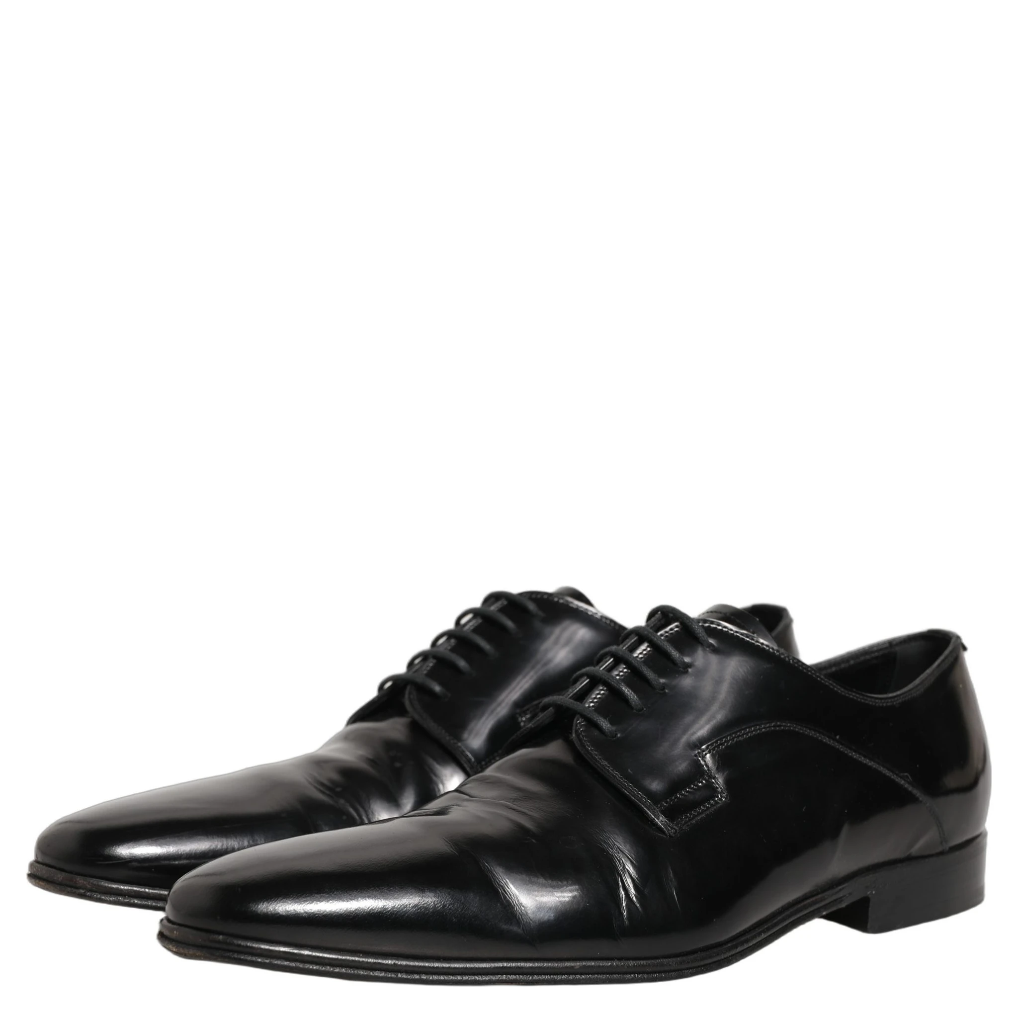 Black Leather Men Derby Dress Formal Shoes