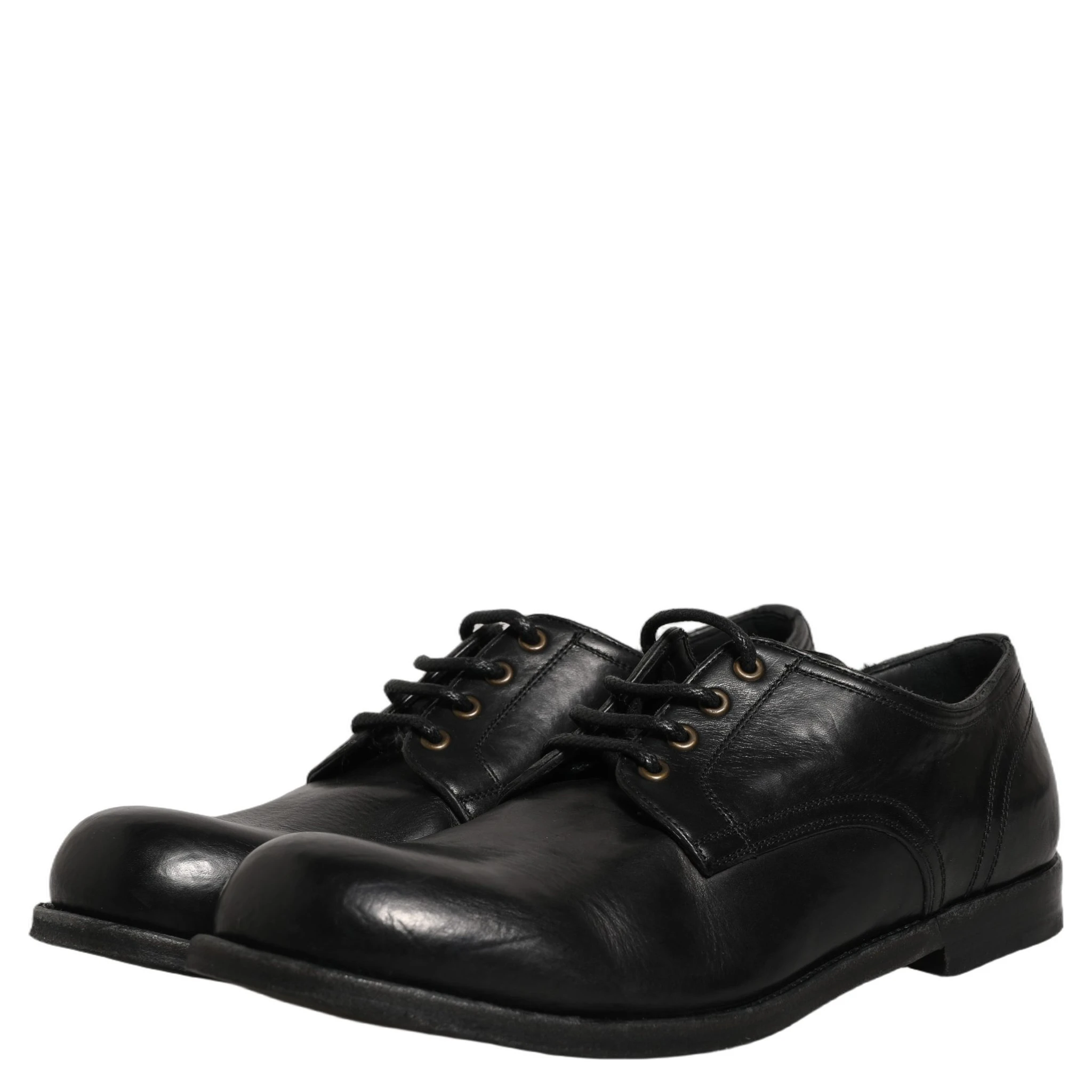 Black Leather Men Derby Dress Formal Shoes