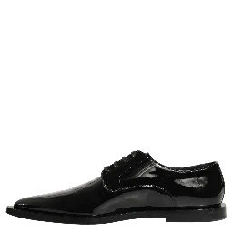 Black Leather Men Derby Dress Formal Shoes
