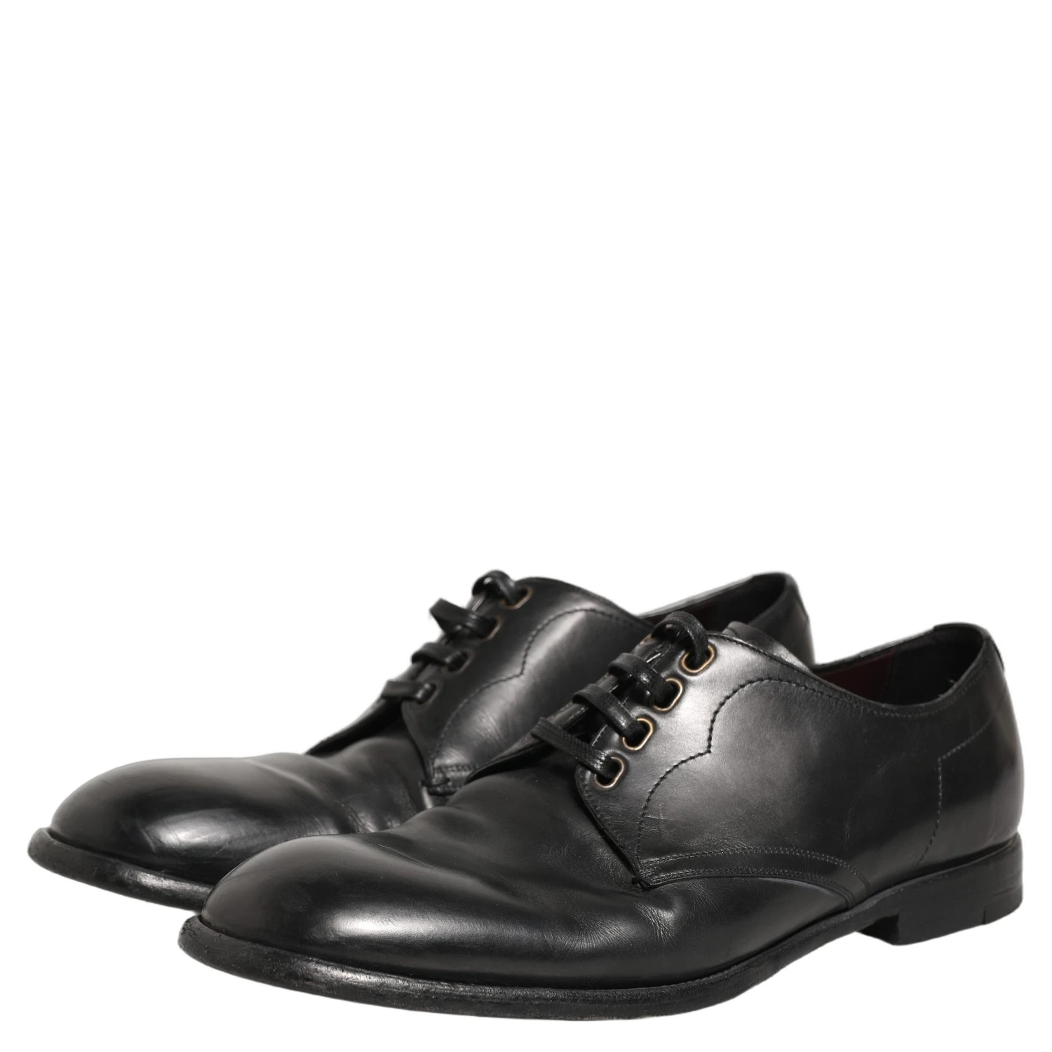 Black Leather Derby Dress Men Formal Shoes
