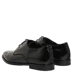 Black Leather Men Derby Dress Formal Shoes