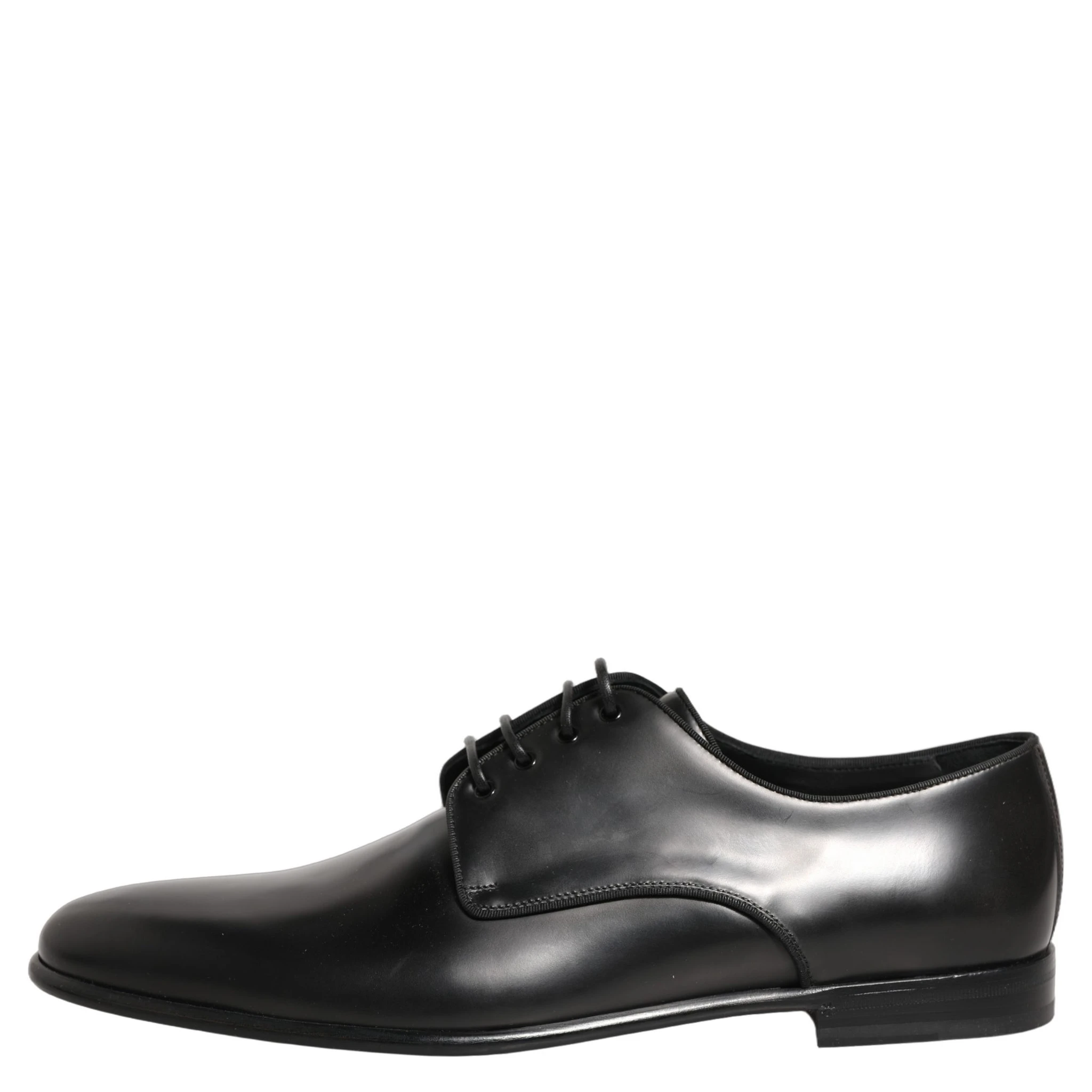 Black Leather Men Derby Dress Formal Shoes