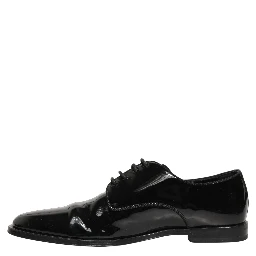Black Leather Men Derby Dress Formal Shoes