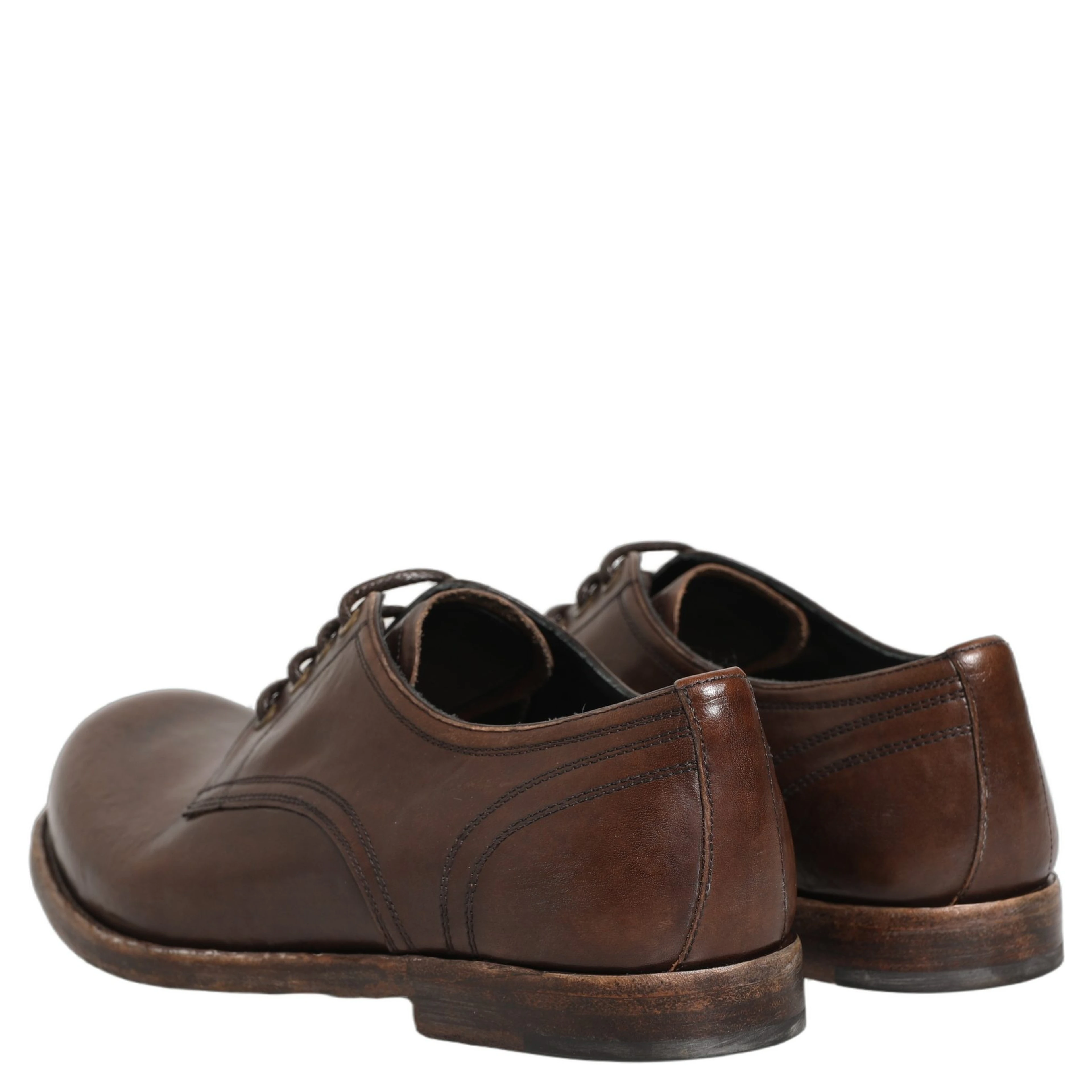 Brown Leather Derby Dress Men Formal Shoes