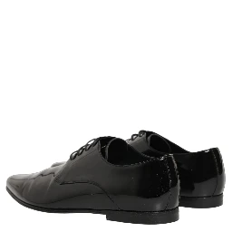 Black Leather Derby Dress Men Formal Shoes