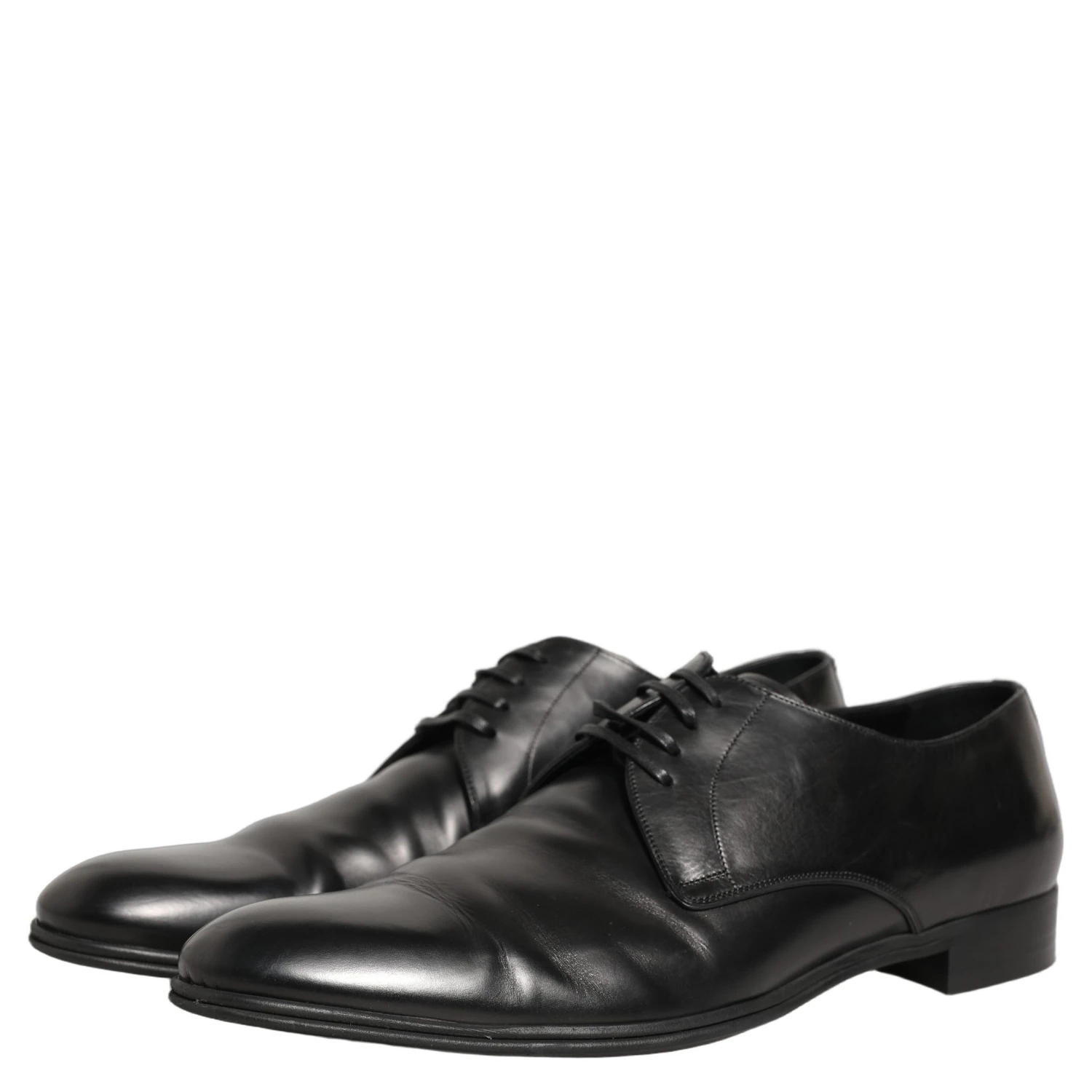 Black Leather Men Derby Dress Formal Shoes