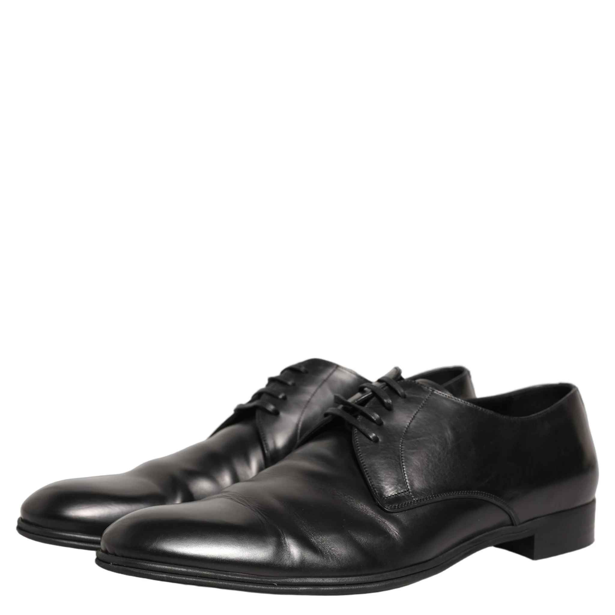 Black Leather Men Derby Dress Formal Shoes