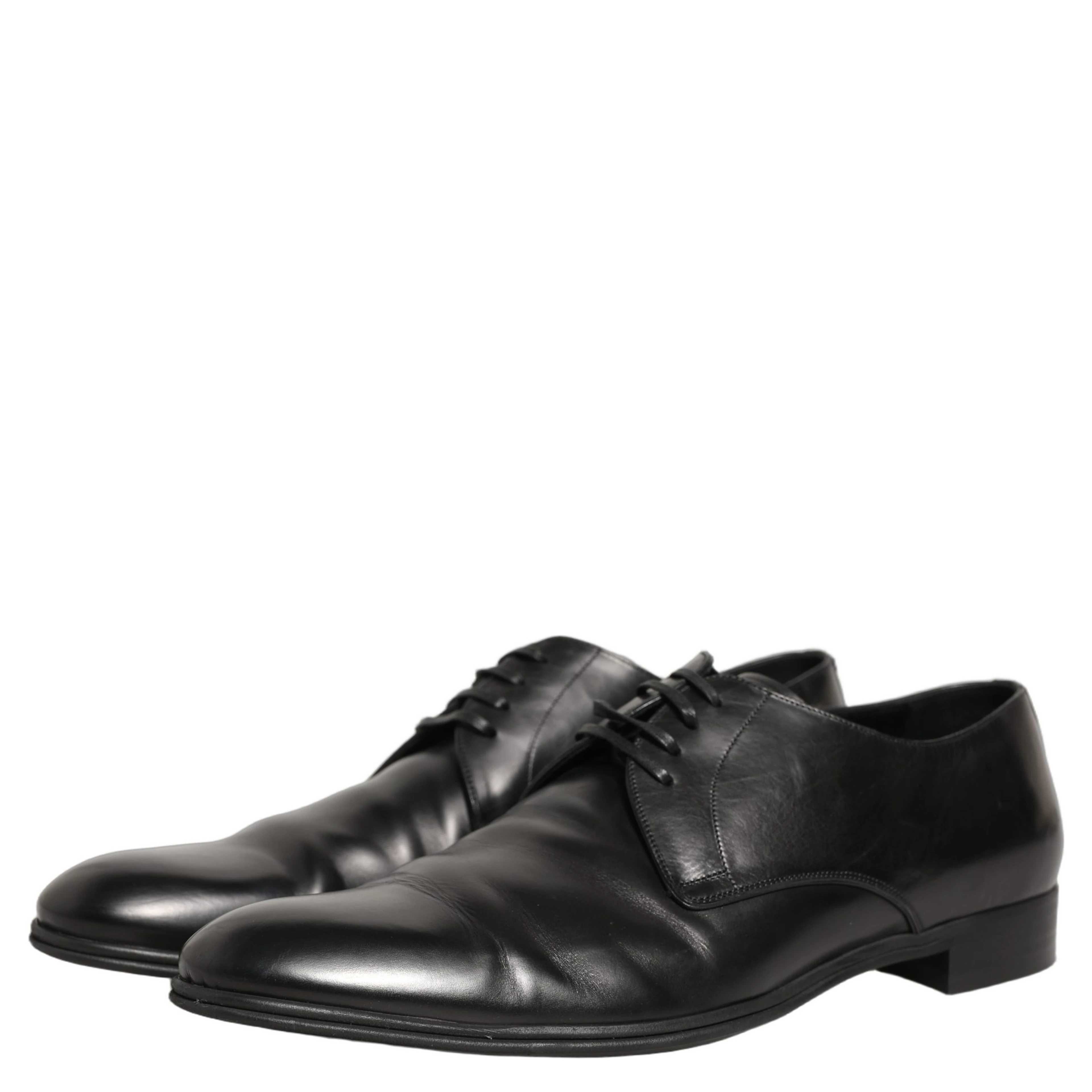 Black Leather Men Derby Dress Formal Shoes