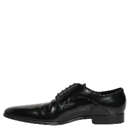 Black Leather Men Derby Dress Formal Shoes