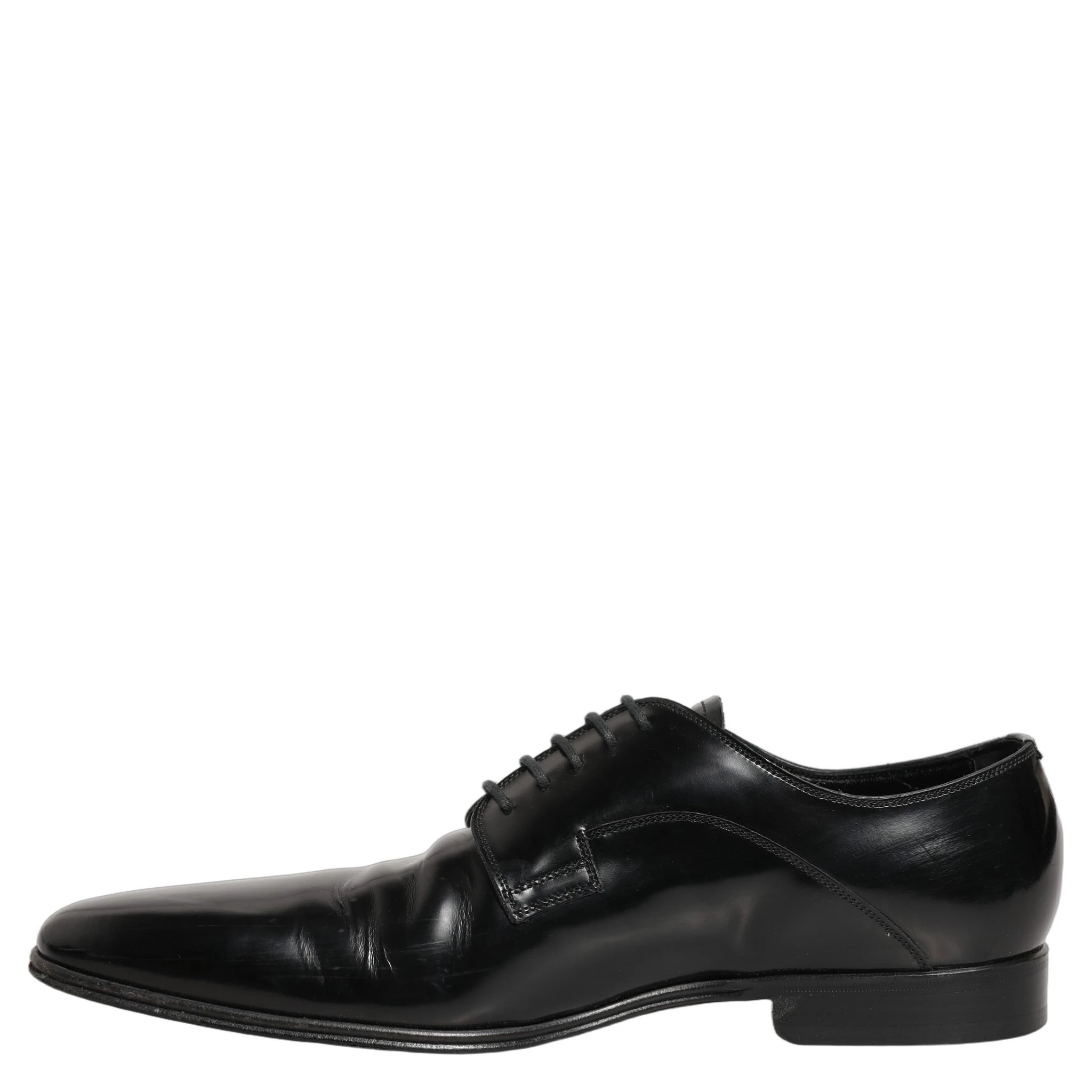 Black Leather Men Derby Dress Formal Shoes