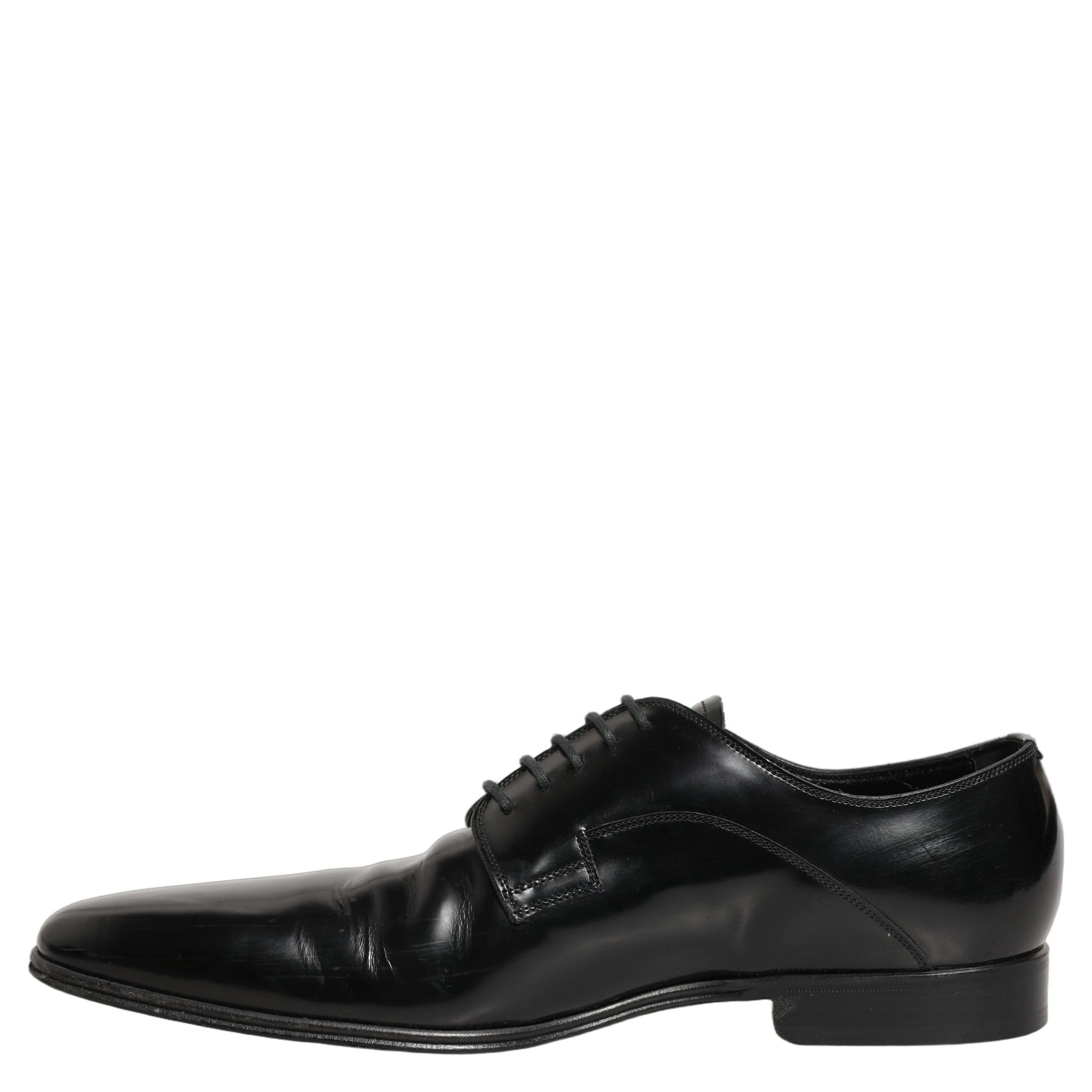 Black Leather Men Derby Dress Formal Shoes